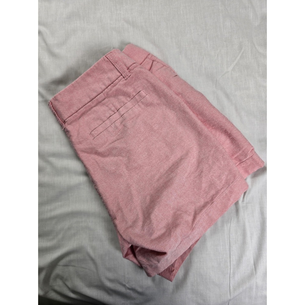 J.Crew Shorts Womens 4 Pink Chino Cuffed Linen Cotton Slub Pockets Summer Casual